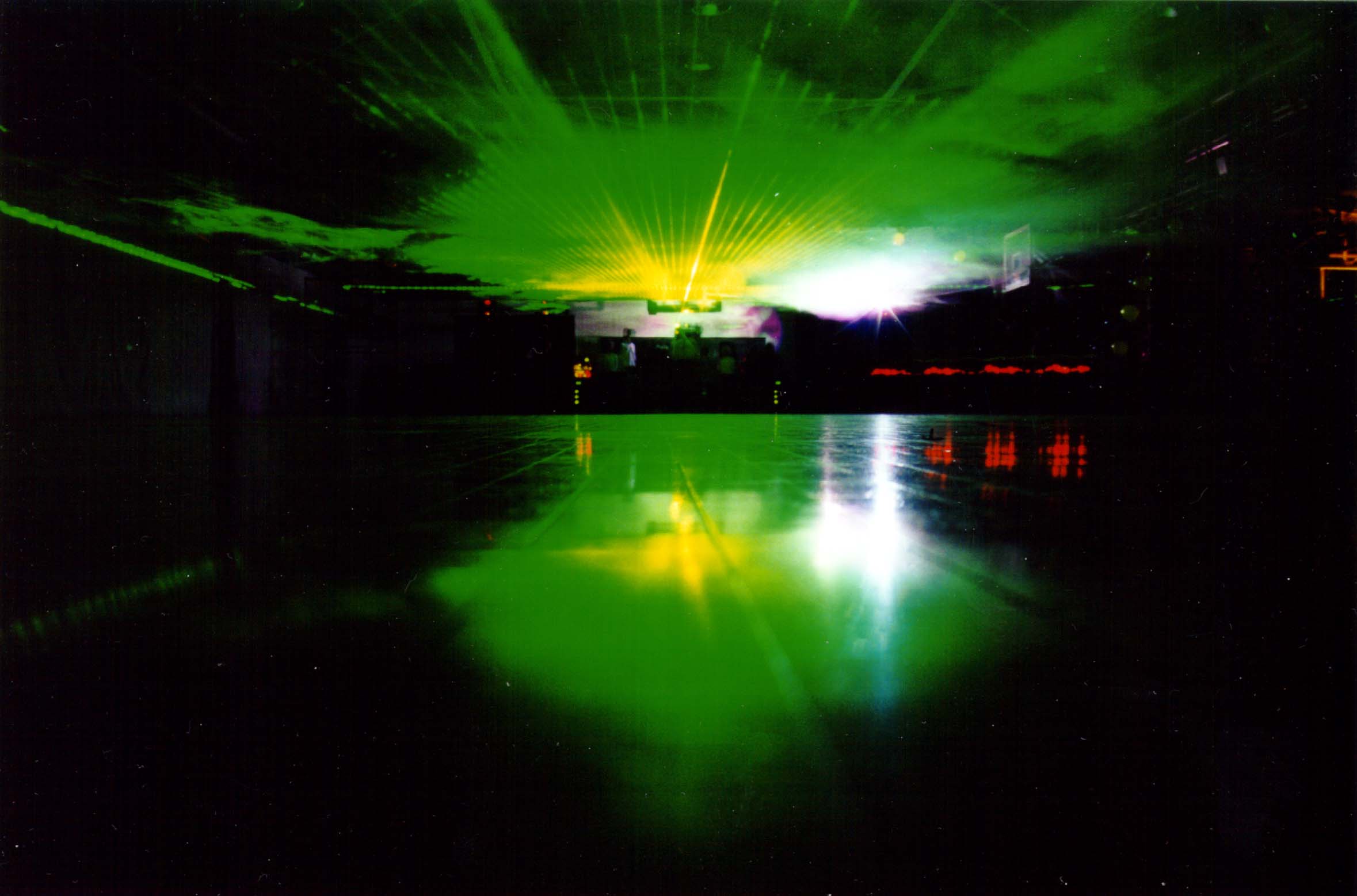 Boom Lazer with fog.